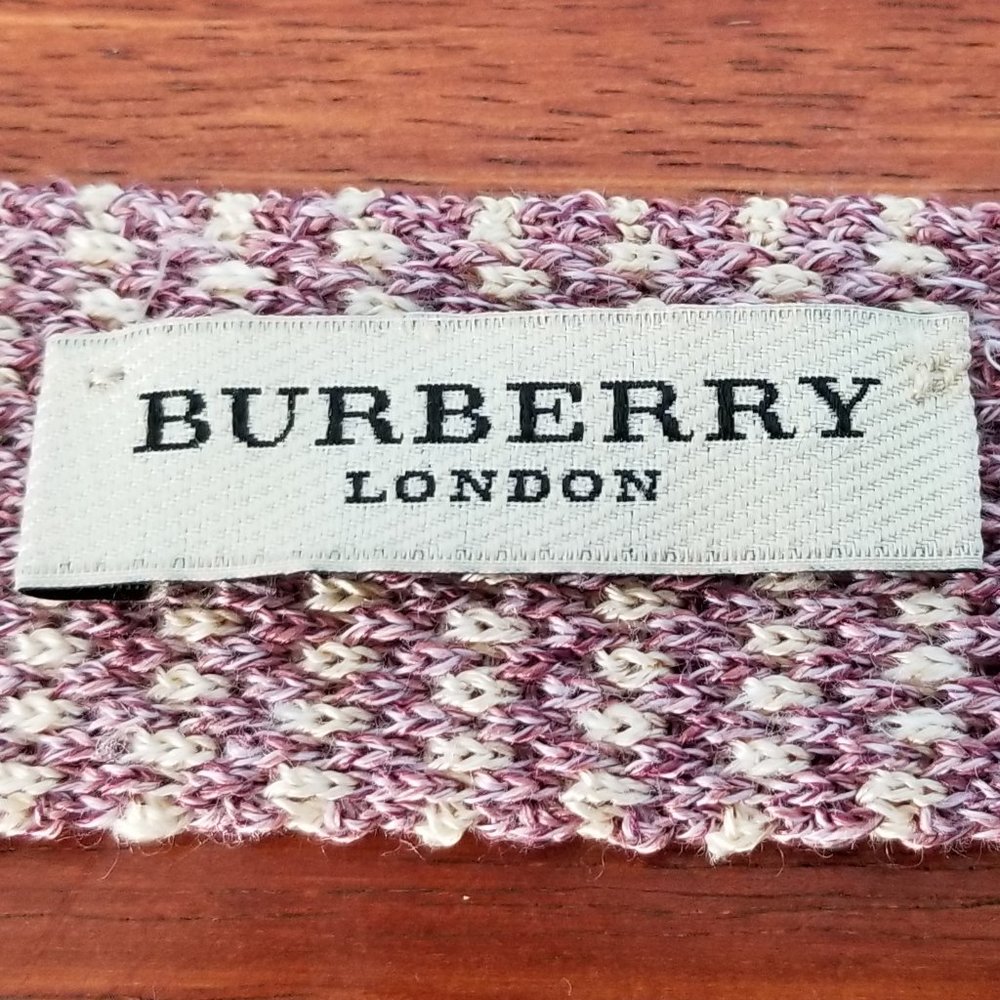 Burberry Purple Knit Tie - Picture 4 of 5